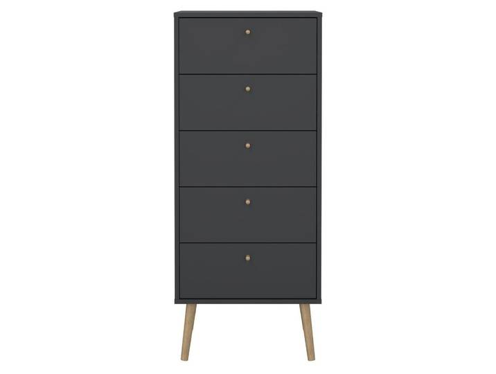 CALICOSY - Commode 5 tiroirs avec pieds en bois H120\,1 cm - TARP