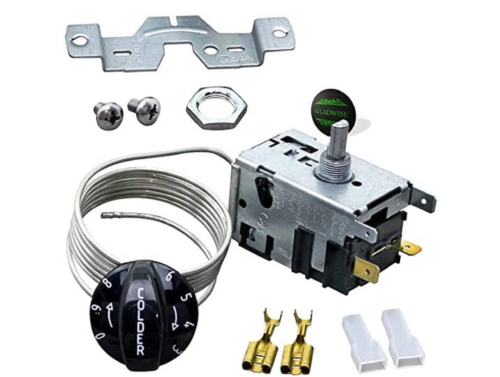 Gladwise Thermostat für True 800393 800306 831932 Temperaturregelung Kühlschrank- und Kühler-Thermostat, Original-Ersatz-Temperaturregelungsset, passend für True Commercial
