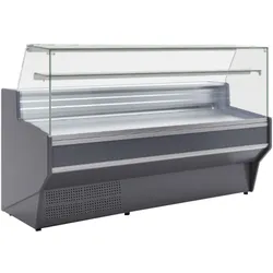 Vitrine-theke mit flachglas für feinkost in schwarz - 1505x940x1235 mm - 1090 W 230/1V - 24X04159 Eurast