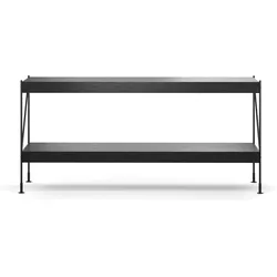 Zet Regal 70 cm schwarze Eiche mit schwarzem Rahmen