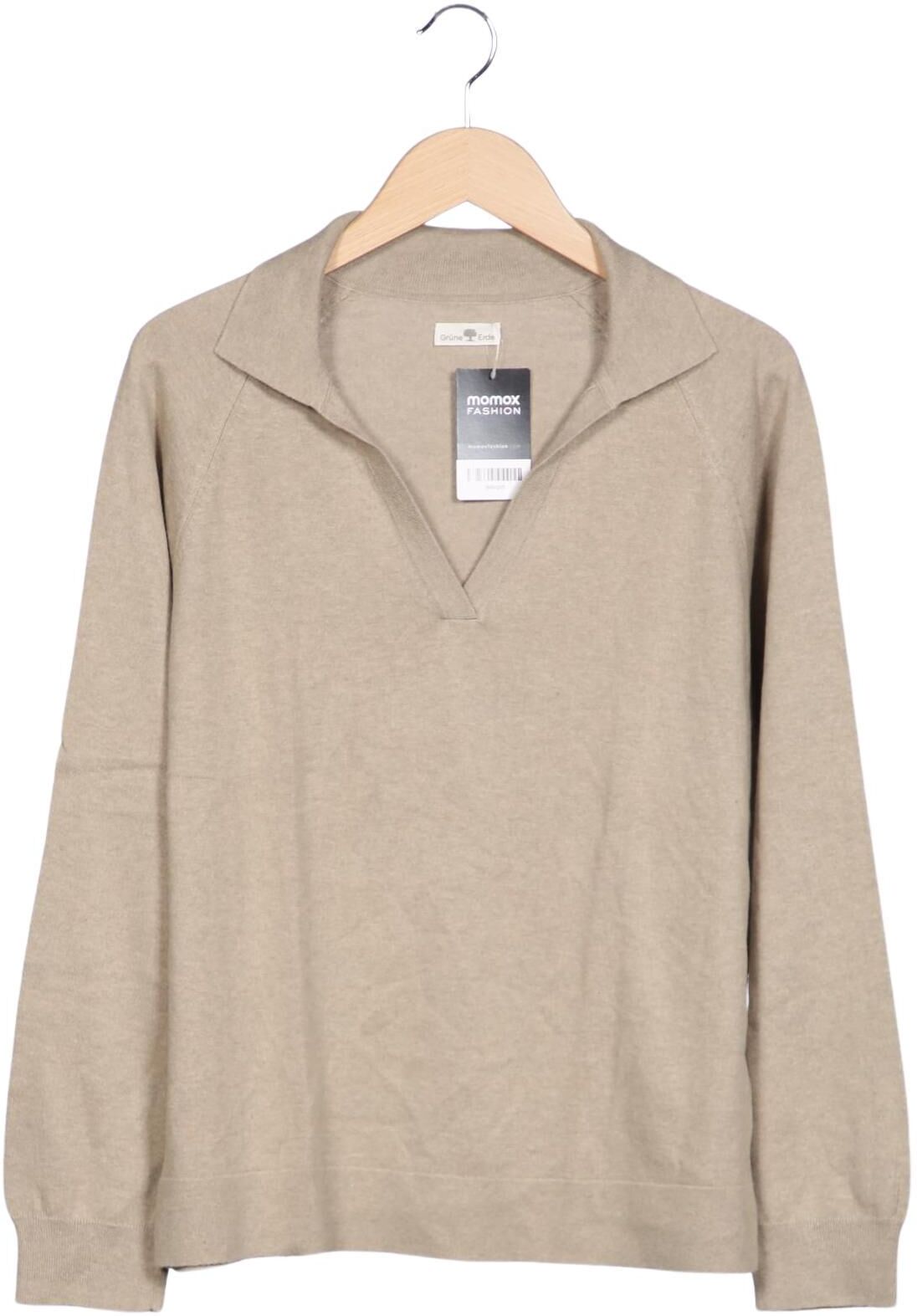 Grüne Erde Damen Pullover, Beige, Gr. L, Alpaka / Baumwolle - Second Hand