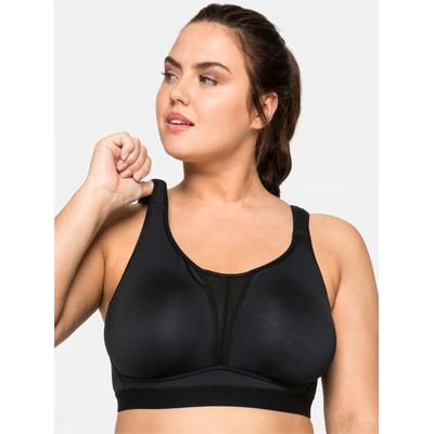 Sport-BH SHEEGO, Damen, Gr. 85, Cup C, schwarz, 90% Polyester, 10% Elasthan, BHs Sport-BH
