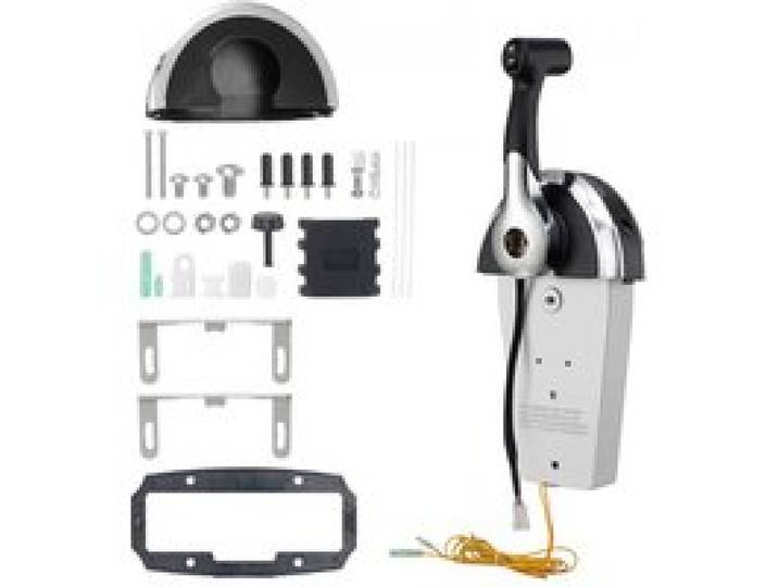 VEVOR Boîtier de Commande à Distance Hors-bord, Compatible avec Mercury PT 2 Temps 8M0059686, Commande d'Accélérateur de Bateau Montage Supérieur, avec Interrupteur de Trim Électrique, Direction