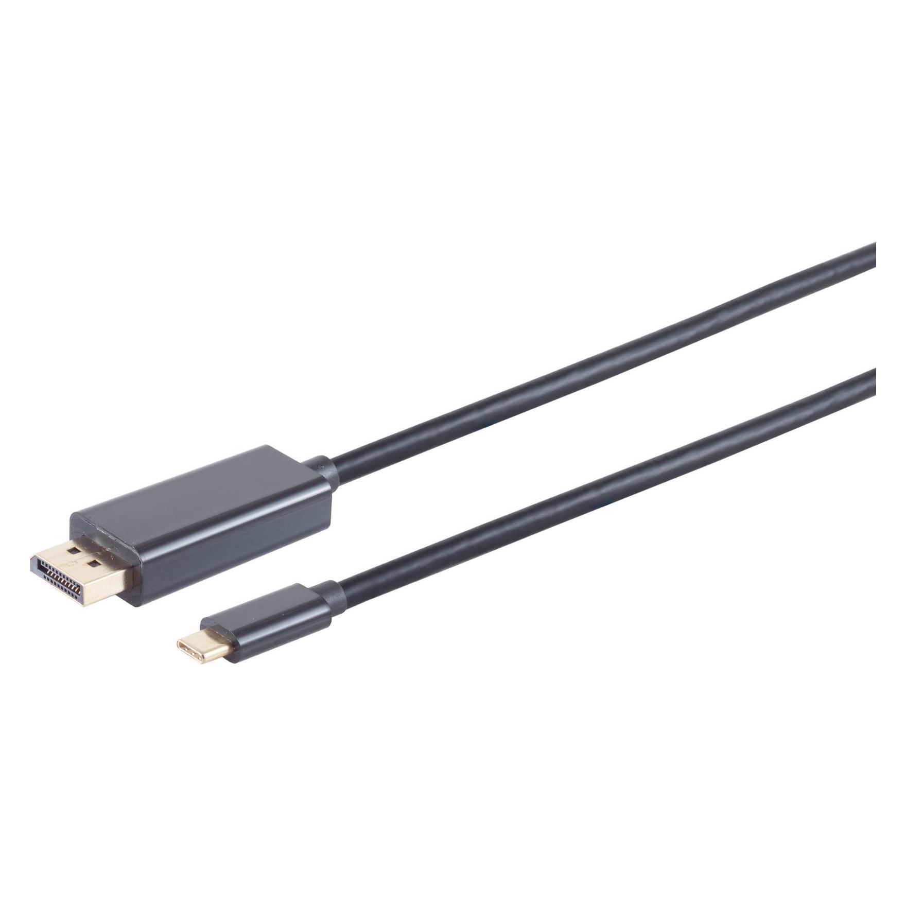 NoName KAB USB C > Displayport Stecker (4K 60Hz) 1,8m schwarz (1.80 m) (10-60185)
