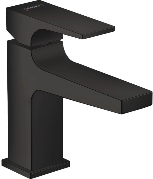 Hansgrohe Metropol Waschtisch-Einhebelmischer 32500670 Ausladung 127mm, Push-Open Ablaufgarnitur, mattschwarz