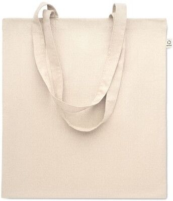 Sac shopping en coton recyclé personnalisé VIVEKA coton recyclé beige