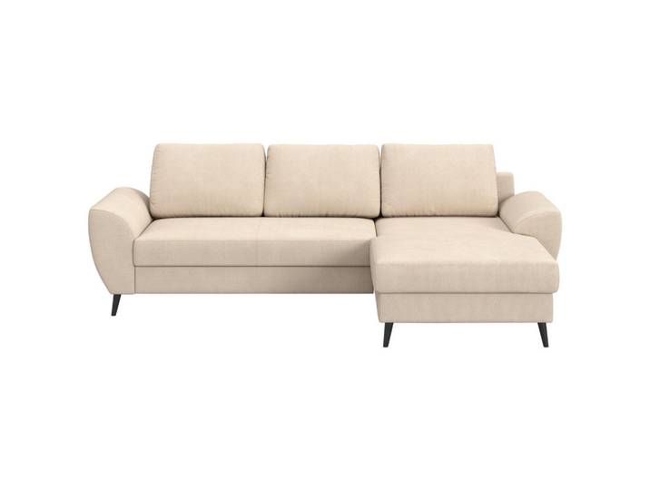 Mid.you Ecksofa Terra, Natur, Metall, seitenverkehrt montierbar, L-Form, 255x154 cm, Liegefunktion, Wohnzimmer, Sofas & Couches, Wohnlandschaften, Ecksofas