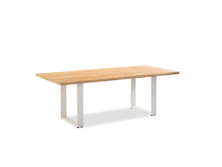 Niehoff Solid Tisch Aluminium/Teak Massivholz gebürstet