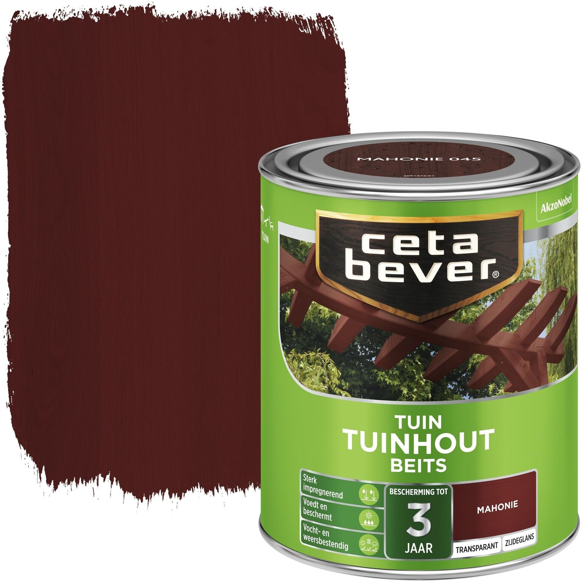 Cetabever Tuinhout Beits Transparant Zijdeglans - Mahonie