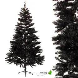 Creativery Tannenbaum 180cm Schwarz Künstlicher Weihnachtsbaum Kunstbaum Christbaum Tanne