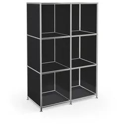 Aktenregal System 4 Metall Schwarz