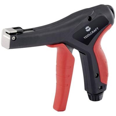 TOOLCRAFT HT04557 Kabelbinderzange für Polyamid-Kabelbinder von 2,5 bis 4,8mm Schwarz, Rot