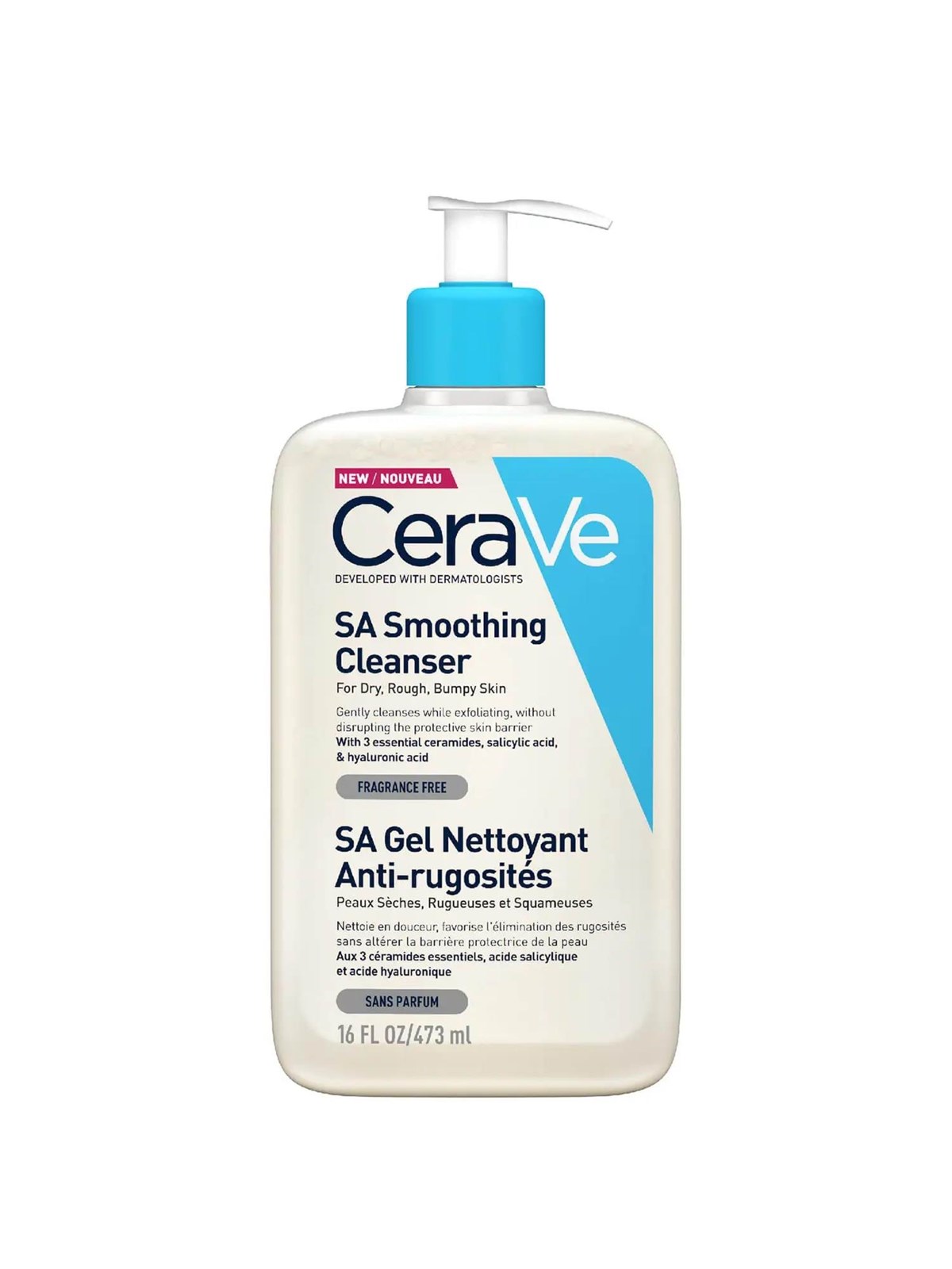 CeraVe SA Smoothing Cleanser 473ml - Dry Rough Bumpy Skin