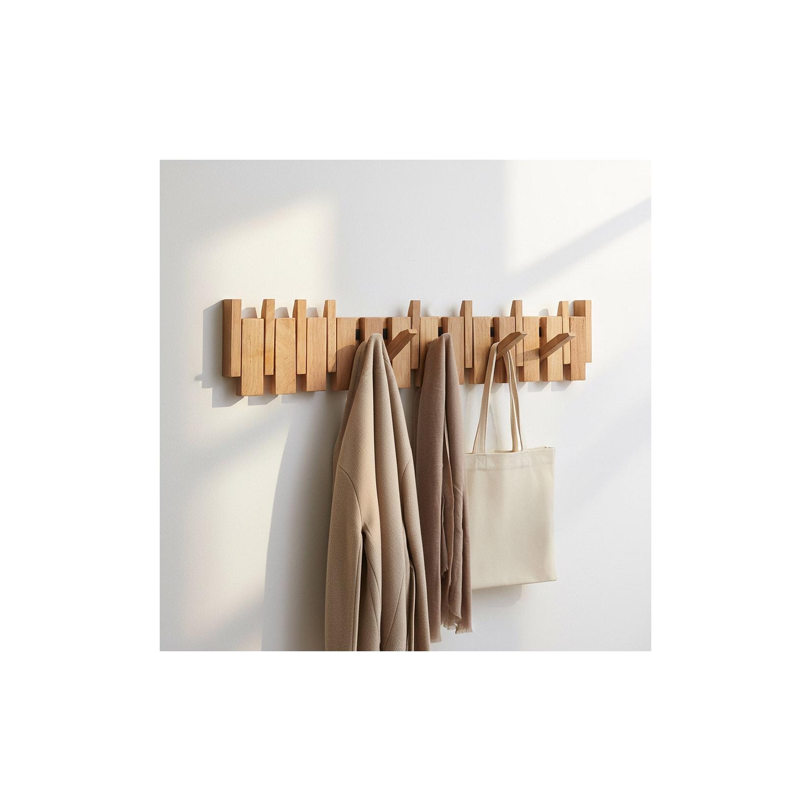 HOME DELUXE Garderobenleiste PORTE Hellbraun - 80 x 15 cm
