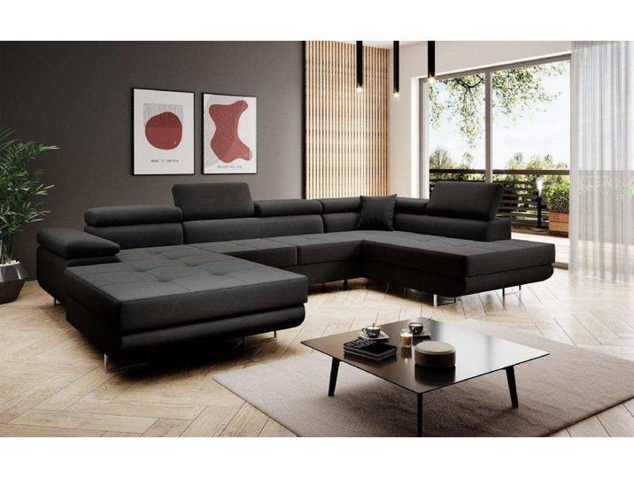 Luxusbetten24 Schlafsofa Designer Sofa Lago, mit Stauraum und Schlaffunktion
