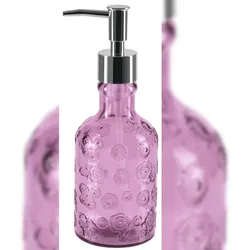 Spirella Seifenspender "Carlita" Glas Flüssigseifen-Spender 300ml Pink