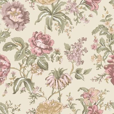 Galerie Wallcoverings Blooming Garden Collection Oriental Garden Sheen Finish Vinyl on Non-woven Wallpaper Roll