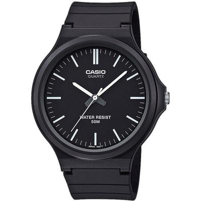 Quarzuhr, schwarz (schwarz, schwarz), CASIO TIMELESS COLLECTION, Armbanduhren, Herren, Quarzuhr, Armbanduhr, Herrenuhr, analog, Resinarmband, Acrylglas