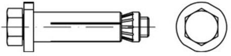 ART LINDAPTER-Hollo-Bolt St./8.8 HB 12-Grüße 1 galv. verzinkt S aus Stahl für Hohlprofile, HB12-1)