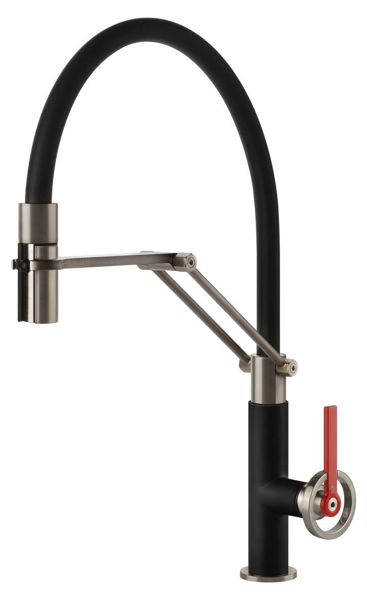 Gessi 60205, Ziehen, Schwarz, Hebelgriffe, Einzelbild, 3/8", Typ C