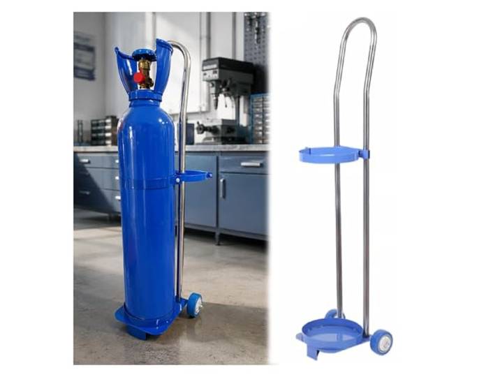 MZZKFC Vertikaler Flaschenständer Auf Rollen, Mobiler, Kippsicherer Flaschenwagen Für 10 15 20L Flaschen, Kompakter Flaschenhalter Für Notaufnahme, OP(37.4 /95cm)