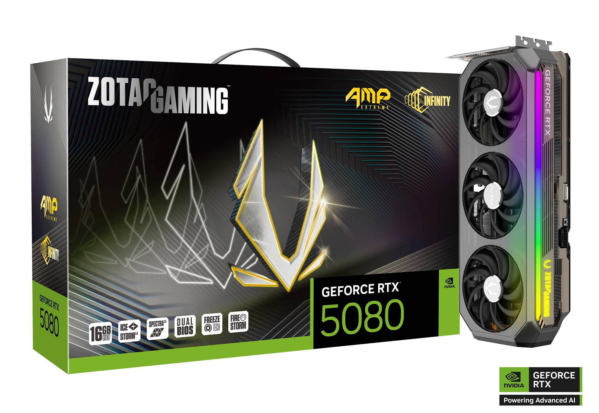 ZOTAC GAMING GeForce RTX 5080 AMP Extreme INFINITY Grafikkarte 16 GB
