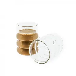 Mulex 9-Teilig Glas Wave Cocktail Kaffeegläser - 300 ml