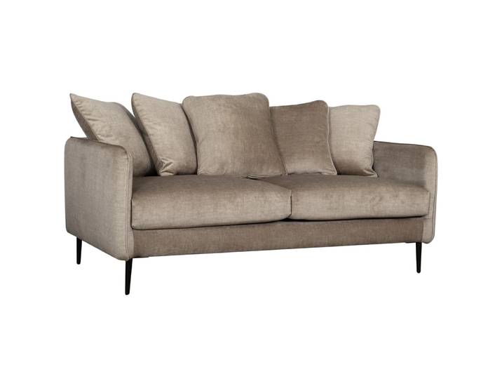 Canapé velours 3 places beige