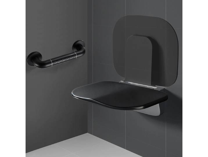 Tabouret de salle de bain pliant mural, siège de douche antidérapant avec poignée, chaise de toilette pliable peu encombrante, banc de bain de sécurité