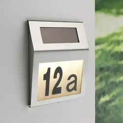 Solar Hausnummer mit LED Beleuchtung
