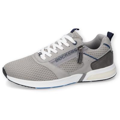 Sneaker DOCKERS BY GERLI, Herren, Gr. 43, grau, Synthetik, Textil, Schuhe Sneaker, Freizeitschuh, Schnürschuh, komfortabler Schuhweite G (=weit)