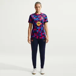 NIKE FC Barcelona Dri-FIT Heim-Aufwärmshirt Damen 621 - noble red/noble red/mineral yellow M