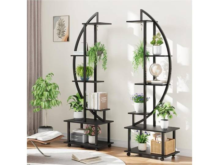 Support De Plantes D'Intérieur 6 NivSupport De Eaux: 110X 30 X 176cm ÉTagère Plante En Métal