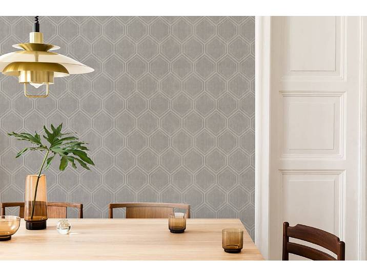 Vliestapete Hexagon Typ A 52 x 1005 x 0cm Beige