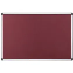 Bi-Office Feuerhemmende Aluminiumrahmen Burgunderrot Pinnwand 90x60cm