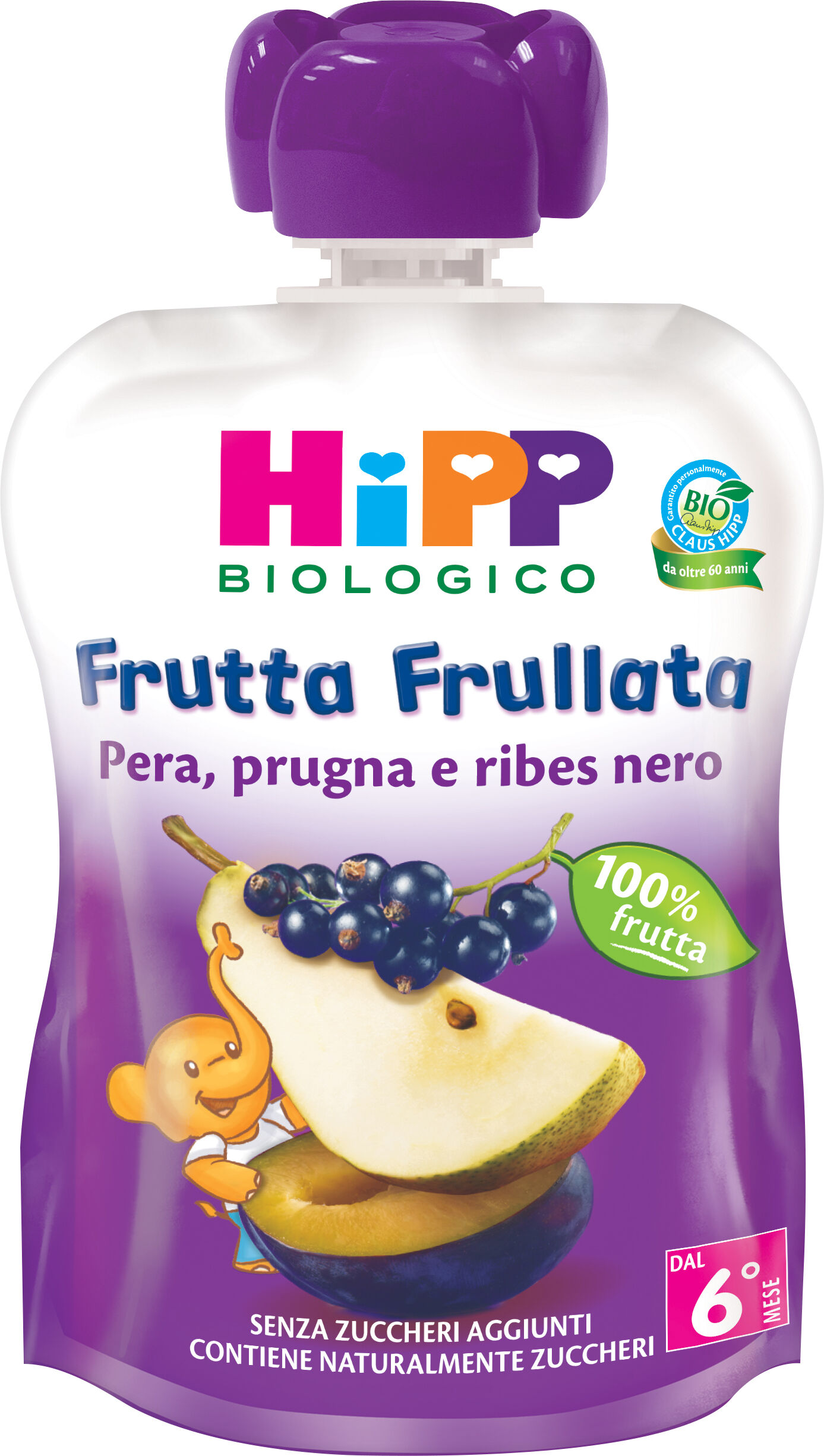 Hipp Italia Hipp Bio Frutta Pera Prugna Ribes Nero Omogeneizzato 90g