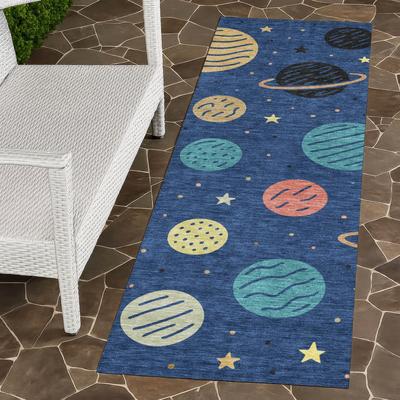 Addison Rugs Machine Washable Indoor/ Outdoor Modern Planets Chantille Rug