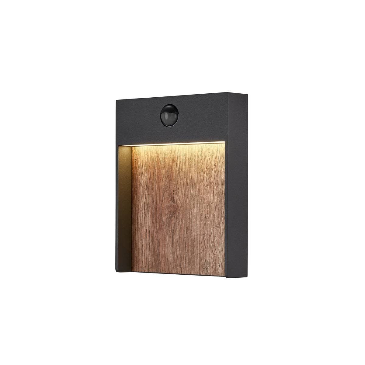 SLV Flatt Sensor LED wandopbouwarmatuur met bewegingssensor, bruin