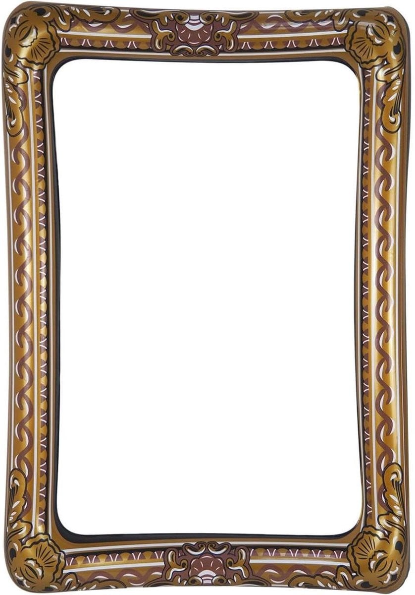 Multicolor opblaasbare fotolijst voor feestelijke selfie decoratie - 67 x 46 cm