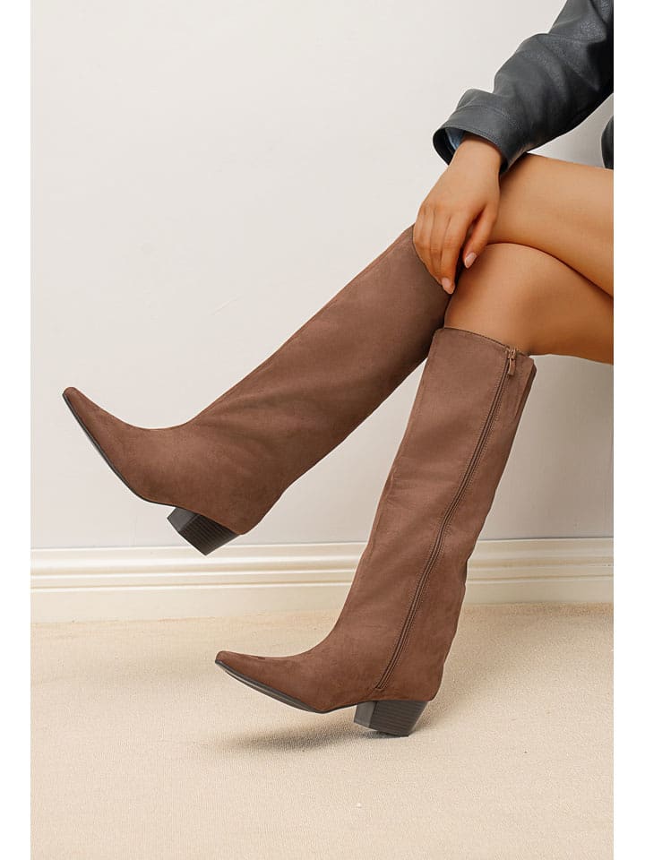 C'M Stiefel in Hellbraun - 38