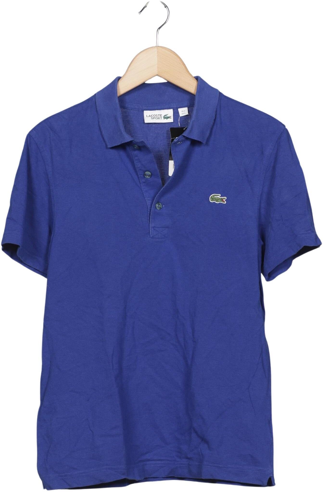 Lacoste Sport Herren Poloshirt, Blau, Gr. S, Baumwolle - Second Hand