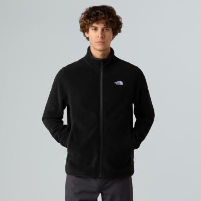 Fleecejacke THE NORTH FACE "M GLACIER FLEECE JACKET", Herren, Gr. L, schwarz (tnf schwarz), Fleece, Obermaterial: 100% Polyester, normal, Jacken Fleecejacke, für Outdoor-Aktivitäten, atmungsaktiv, wärmeisolierend, Topseller