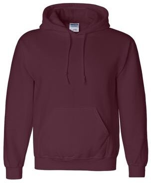 Gildan G125 DryBlend Hooded Sweatshirt in Maroon size Medium   Cotton Polyester 12500, G12500