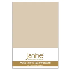 Janine Spannbetttuch Mako-Feinjersey 5007 sand 100x200 cm