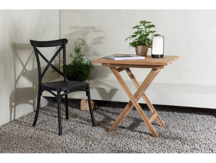 Gartentisch Arvo - Quadratischer Café-Tisch aus massivem Teakholz - Natur - Luxusbetten24