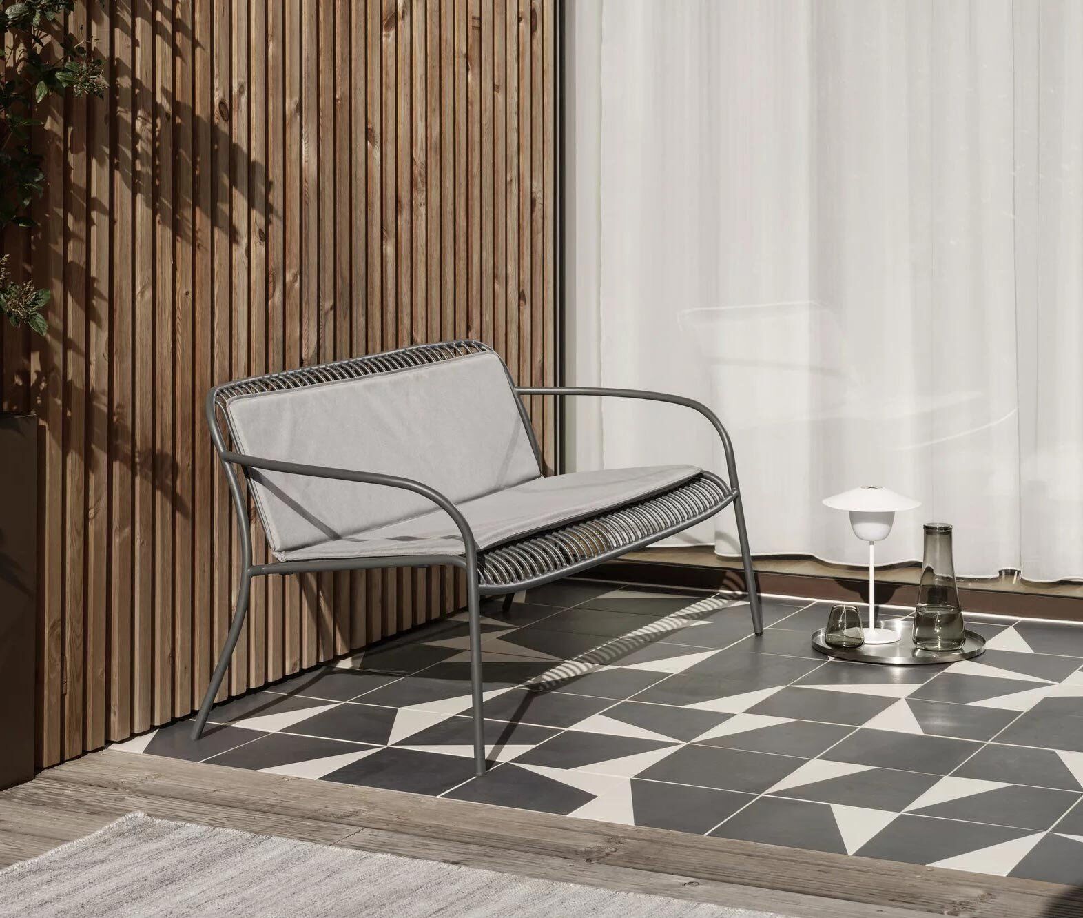 blomus Yua Wire Outdoor Loungesofa (Granite Gray) Granite Gray