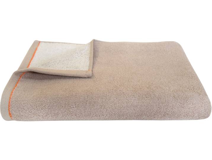 Duschtuch DYCKHOFF Katze , beige (greige), B:70cm L:140cm, Frottier, Frottier, Handtücher, Duschtuch