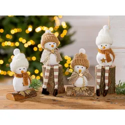 Deko Figur Schneemann Simon 12cm 2-fach sortiert