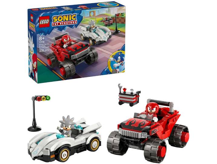 LEGO Sonic la Voiture de Silver contre le Monster Truck de Knuckles 77118 LEGO