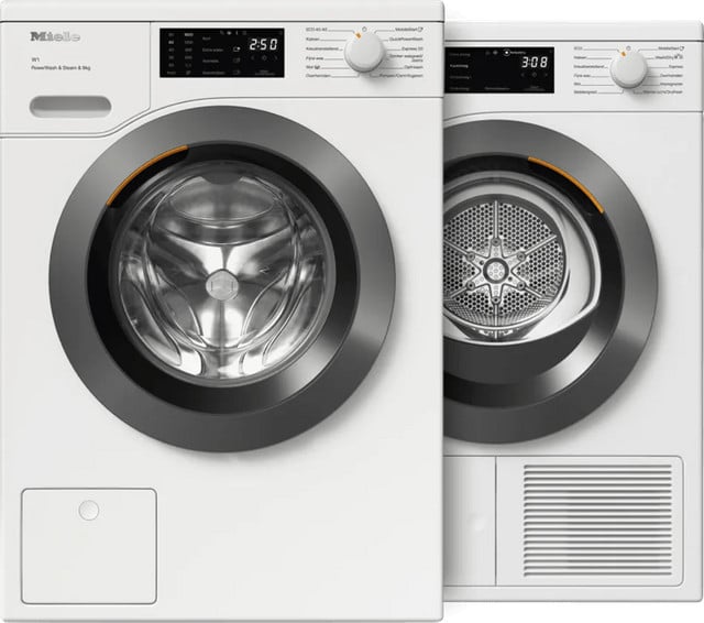 Miele WEC 388 WCS Wasmachine en Miele TEC 648 WP Wasdroger Set